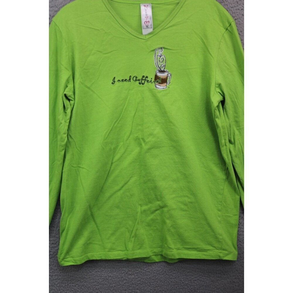 Needy Me Pajama Set-"I Need Caffeine"-Size Large-Drawstring - Picture 10 of 16